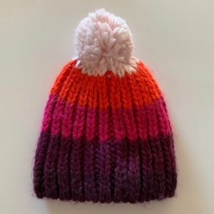 SALE Cute Old Navy Pink Purple Stripe Knit Beanie